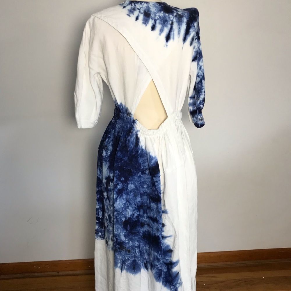 Proenza Tie Dye Linen Viscose Dress Size 8 - Picture 14 of 14